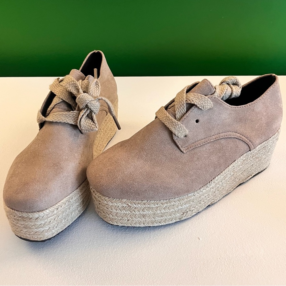 Women's Tan Platform Espadrille Shoes